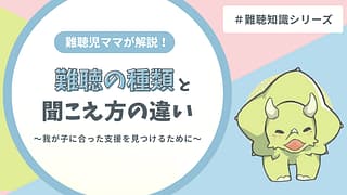【難聴児ママが解説】難聴の3つの種類と聞こえ方の違い|我が子に合った支援を見つけるために