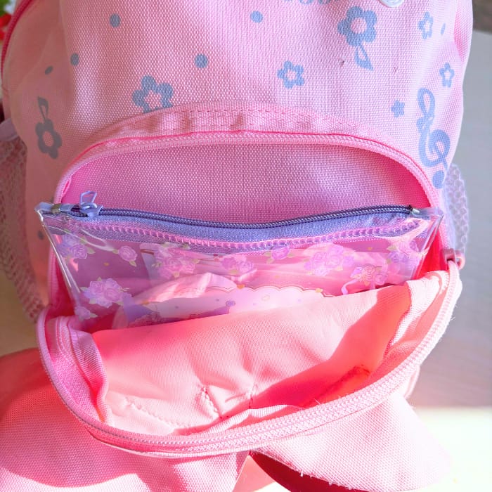 通園バッグの外ポケット